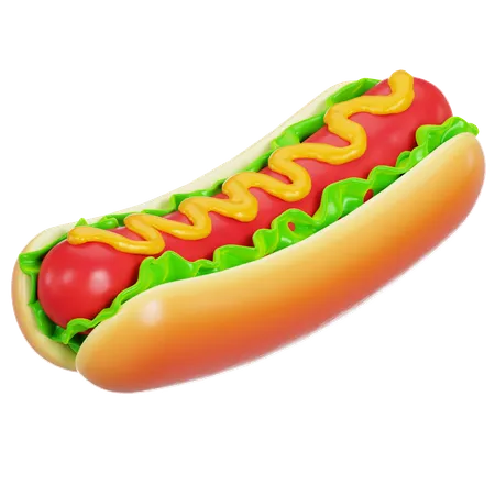 Hot dog  3D Icon