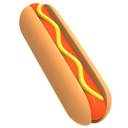 Hot dog  3D Illustration