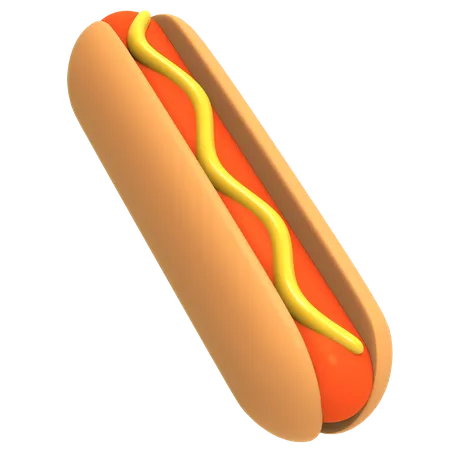 Hot dog  3D Illustration