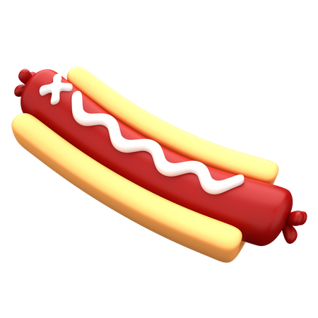 Hot dog  3D Illustration