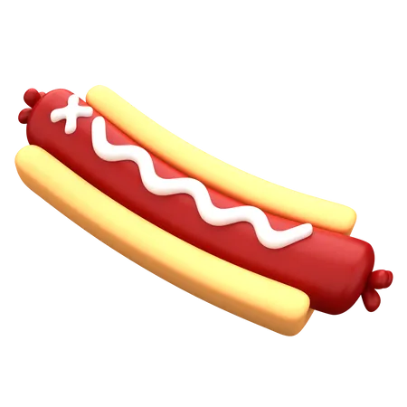 Hot dog  3D Illustration