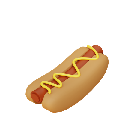 Hot dog  3D Illustration