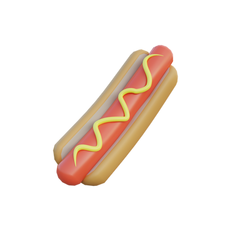 Hot dog  3D Illustration