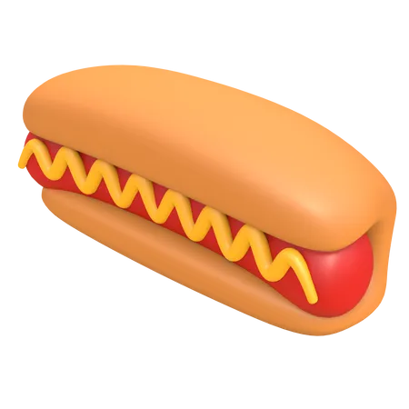 Hot dog  3D Illustration