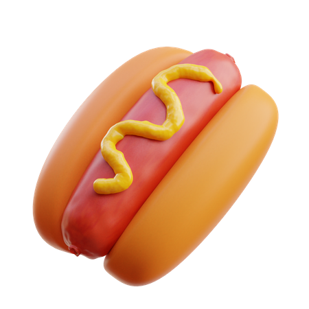 Hot dog  3D Illustration