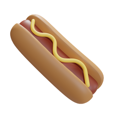 Hot dog  3D Illustration