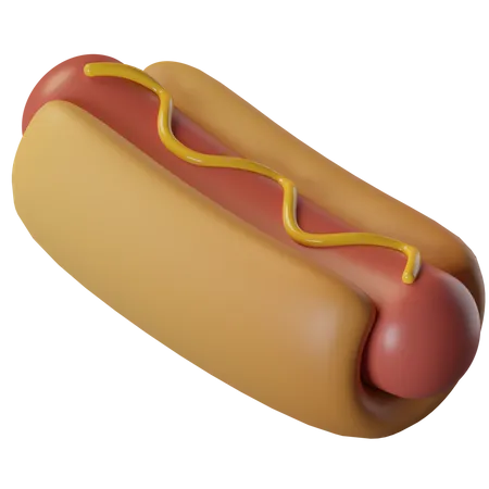 Hot dog  3D Illustration