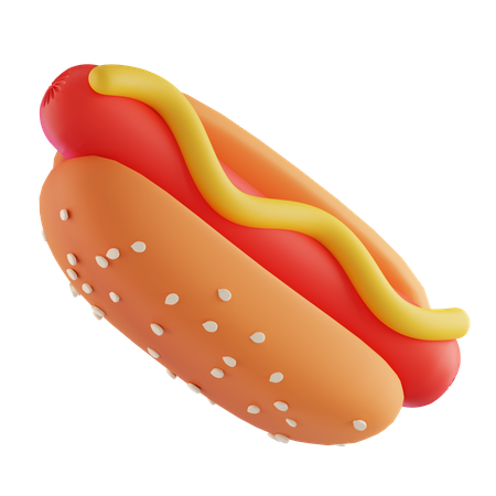 Hot dog  3D Illustration