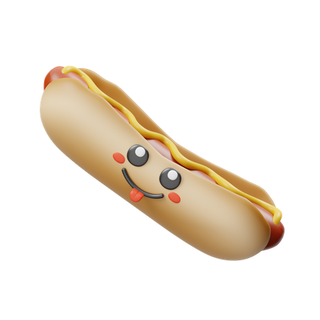 Hot dog  3D Illustration