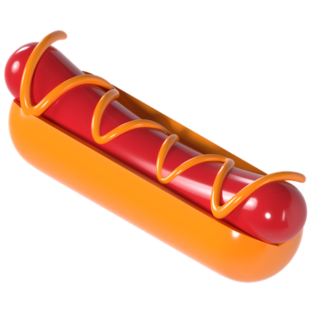 Hot dog  3D Illustration