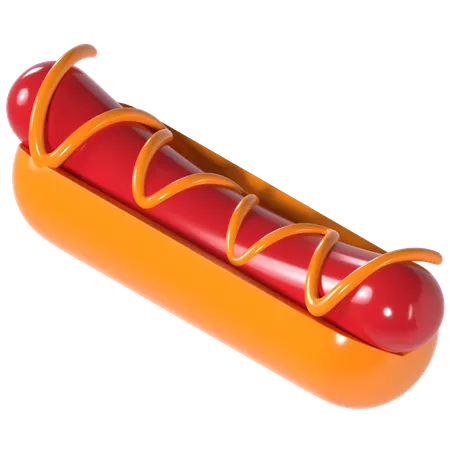 Hot dog  3D Illustration