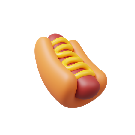 Hot dog  3D Illustration