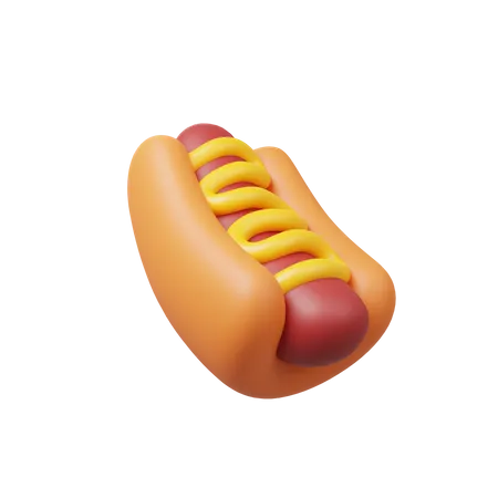 Hot dog  3D Illustration