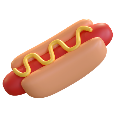 Hot dog  3D Illustration