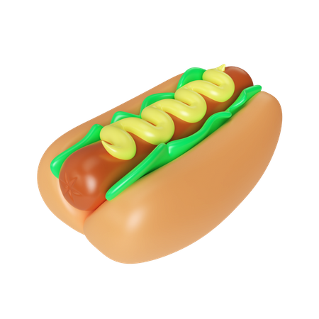 Hot dog  3D Icon