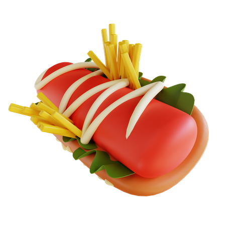 Hot dog  3D Icon