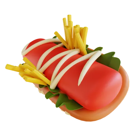 Hot dog  3D Icon