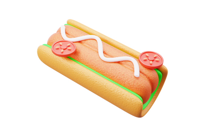 Hot dog  3D Icon