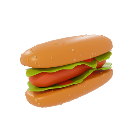 Hot dog  3D Icon