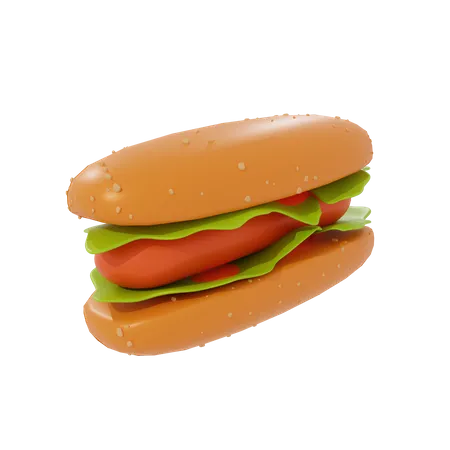 Hot dog  3D Icon