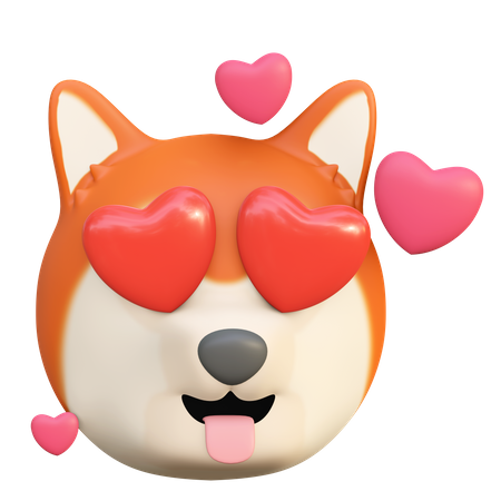 Perro encantador  3D Emoji