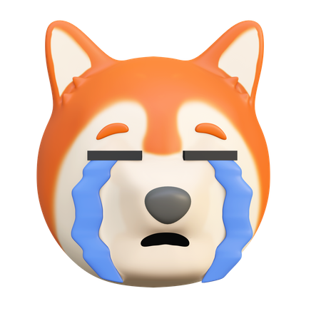 Perro llorando  3D Emoji