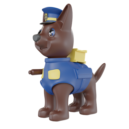 Perro policía  3D Icon