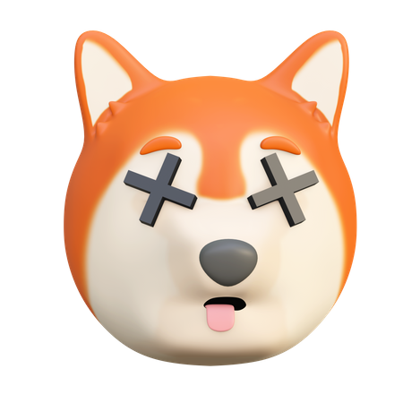 Perro sorprendido  3D Emoji