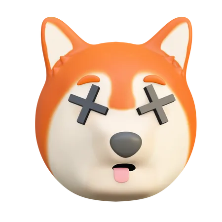 Perro sorprendido  3D Emoji