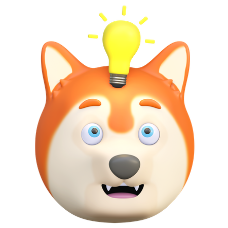 Perro tiene una idea  3D Emoji