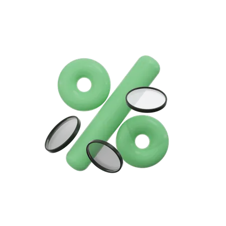 Persentage  3D Icon