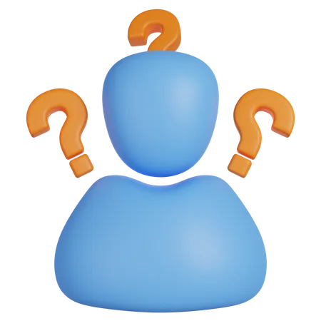 Person And Question Mark 01  3D Icon