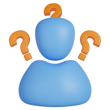 Person And Question Mark 01 3D Icon