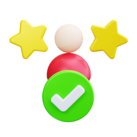 Person Holding Checkmark  3D Icon