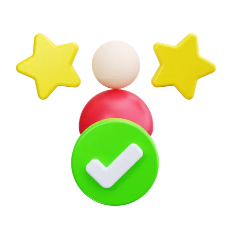 Person Holding Checkmark  3D Icon