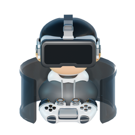 PERSON IN VR GAMING  3D Icon