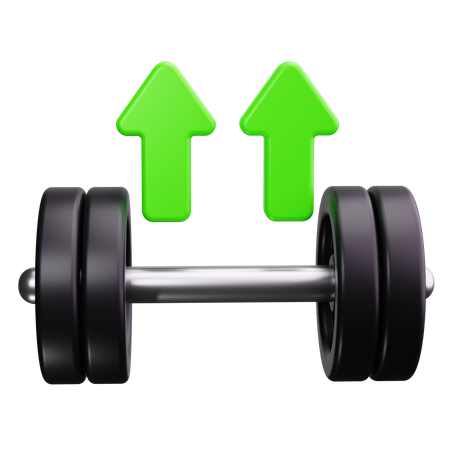 Person Lifting Weights  3D Icon