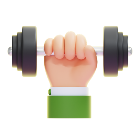 Person Lifting Weights  3D Icon