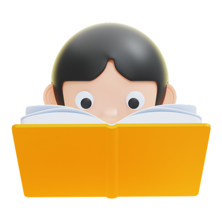 PERSON READING A BOOK  3D Icon