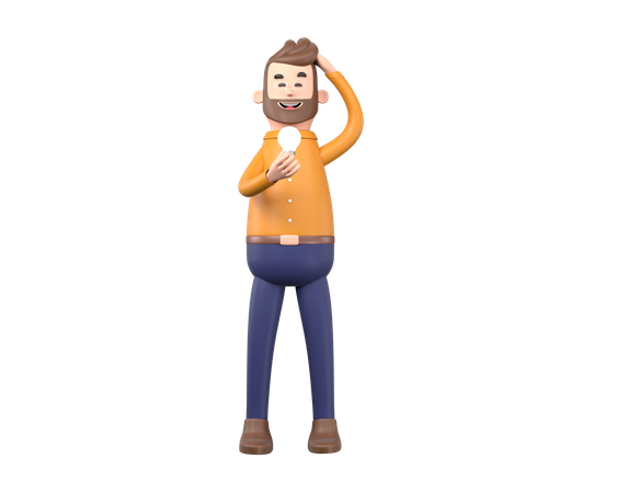 Person thinking  3D Illustration