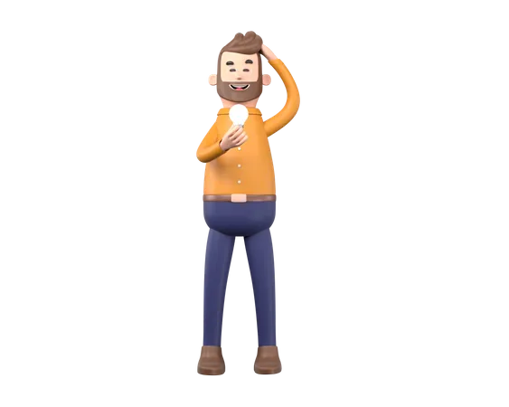 Person thinking  3D Illustration