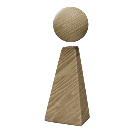 Person with Triangular Body  3D Icon