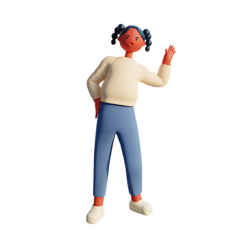 Personagem 3d de jovem  3D Icon