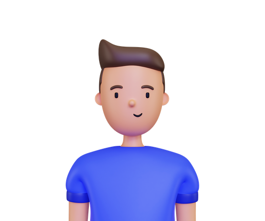 Personagem de rosto masculino  3D Illustration