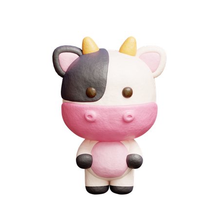 Personagem de vaca fofa  3D Icon