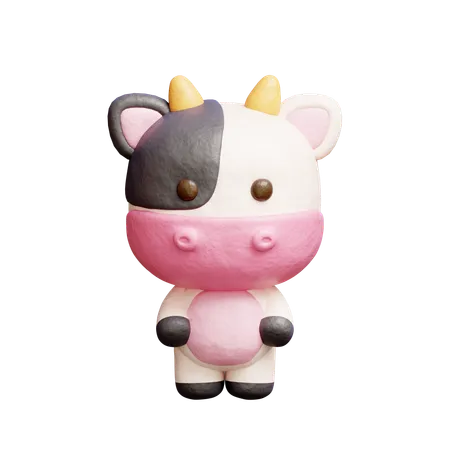 Personagem de vaca fofa  3D Icon