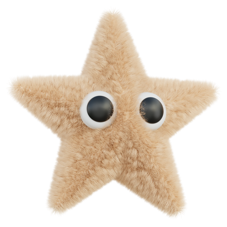 Personagem estrela peluda  3D Icon