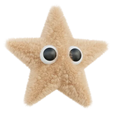 Personagem estrela peluda  3D Icon