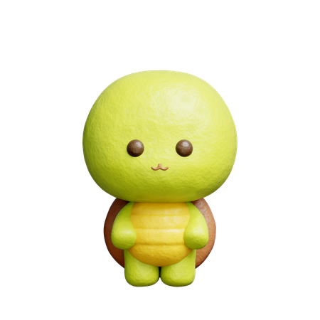 Personagem de tartaruga fofa  3D Icon