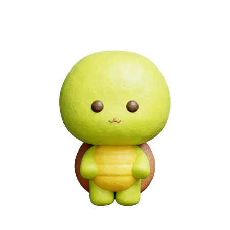 Personagem de tartaruga fofa  3D Icon